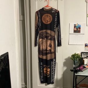 Hundred dollar bill sheer dress